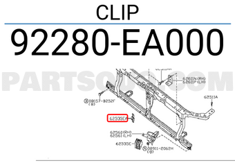 Nissan 92280EA000 CLIP