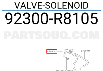 Nissan 92300R8105 VALVE-SOLENOID