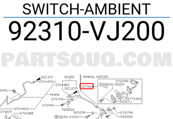 Nissan 92310VJ200 SWITCH-AMBIENT