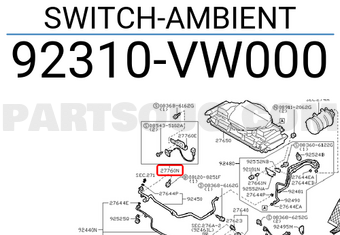 Nissan 92310VW000 SWITCH-AMBIENT