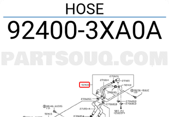 Nissan 924003XA0A HOSE