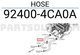 Nissan 924004CA0A HOSE