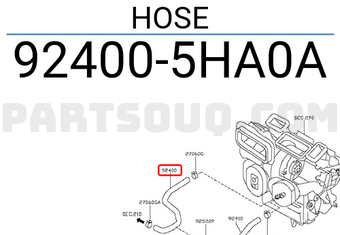 Nissan 924005HA0A HOSE