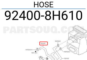Nissan 924008H610 HOSE