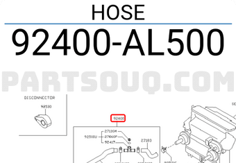Nissan 92400AL500 HOSE
