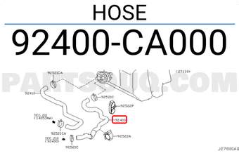 Nissan 92400CA000 HOSE