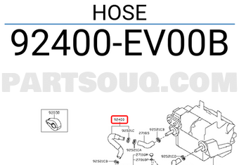 Nissan 92400EV00B HOSE