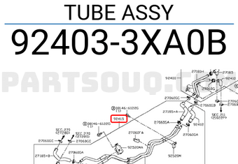 Nissan 924033XA0B TUBE ASSY