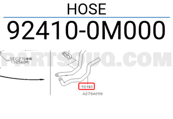 Nissan 924100M000 HOSE