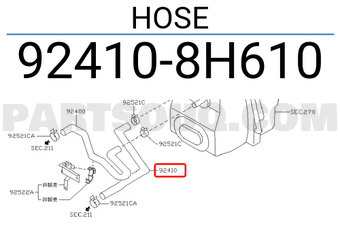 Nissan 924108H610 HOSE
