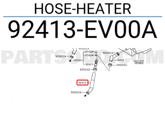 Nissan 92413EV00A HOSE-HEATER