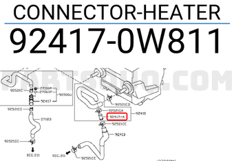 Nissan 924170W811 CONNECTOR-HEATER