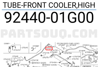 Nissan 9244001G00 TUBE-FRONT COOLER,HIGH