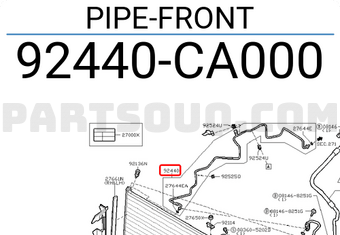 Nissan 92440CA000 PIPE-FRONT