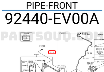 Nissan 92440EV00A PIPE-FRONT