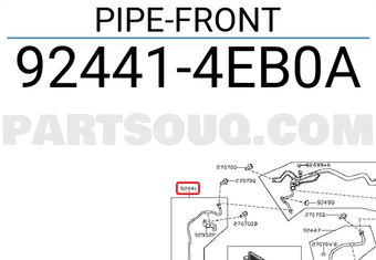 Nissan 924414EB0A PIPE-FRONT