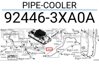 Nissan 924463XA0A PIPE-COOLER