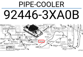 Nissan 924463XA0B PIPE-COOLER