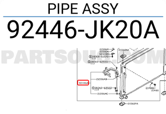 Nissan 92446JK20A PIPE ASSY