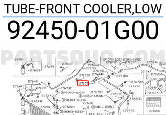 Nissan 9245001G00 TUBE-FRONT COOLER,LOW