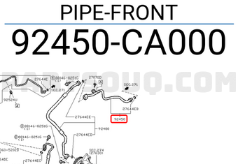 Nissan 92450CA000 PIPE-FRONT