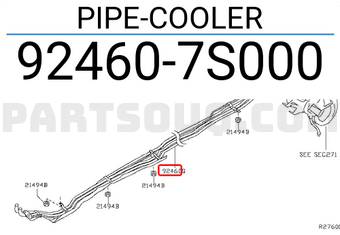 Nissan 924607S000 PIPE-COOLER