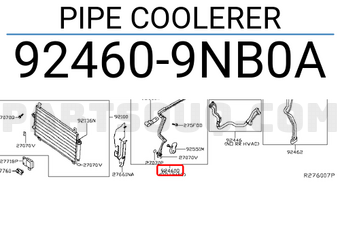 Nissan 924609NB0A PIPE COOLERER