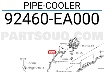 Nissan 92460EA000 PIPE-COOLER