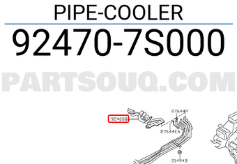 Nissan 924707S000 PIPE-COOLER