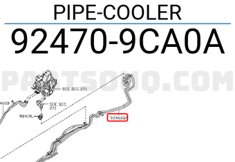 Nissan 924709CA0A PIPE-COOLER