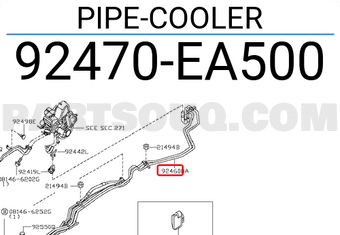 Nissan 92470EA500 PIPE-COOLER