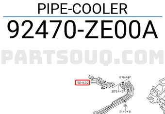 Nissan 92470ZE00A PIPE-COOLER