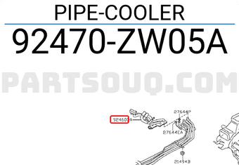 Nissan 92470ZW05A PIPE-COOLER