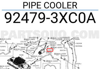 Nissan 924793XC0A PIPE COOLER