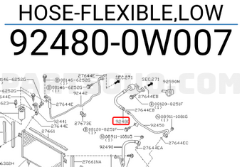 Nissan 924800W007 HOSE-FLEXIBLE,LOW