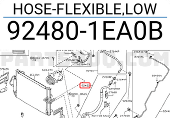 Nissan 924801EA0B HOSE-FLEXIBLE,LOW