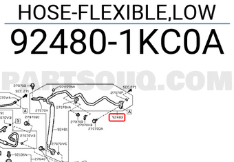 Nissan 924801KC0A HOSE-FLEXIBLE,LOW