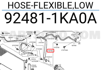 Nissan 924811KA0A HOSE-FLEXIBLE,LOW