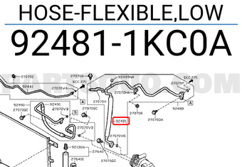 Nissan 924811KC0A HOSE-FLEXIBLE,LOW