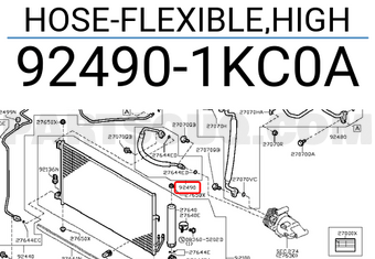 Nissan 924901KC0A HOSE-FLEXIBLE,HIGH
