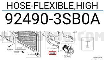 Nissan 924903SB0A HOSE-FLEXIBLE,HIGH