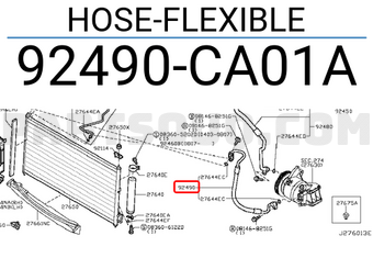 Nissan 92490CA01A HOSE-FLEXIBLE
