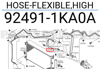 Nissan 924911KA0A HOSE-FLEXIBLE,HIGH
