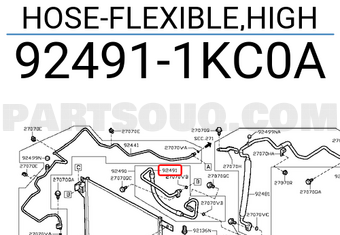 Nissan 924911KC0A HOSE-FLEXIBLE,HIGH