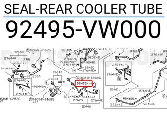 Nissan 92495VW000 SEAL-REAR COOLER TUBE