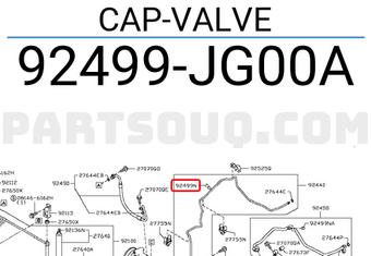 Nissan 92499JG00A CAP-VALVE