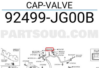 Nissan 92499JG00B CAP-VALVE