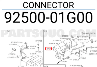 Nissan 9250001G00 CONNECTOR