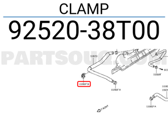 Nissan 9252038T00 CLAMP