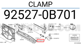 Nissan 925270B701 CLAMP